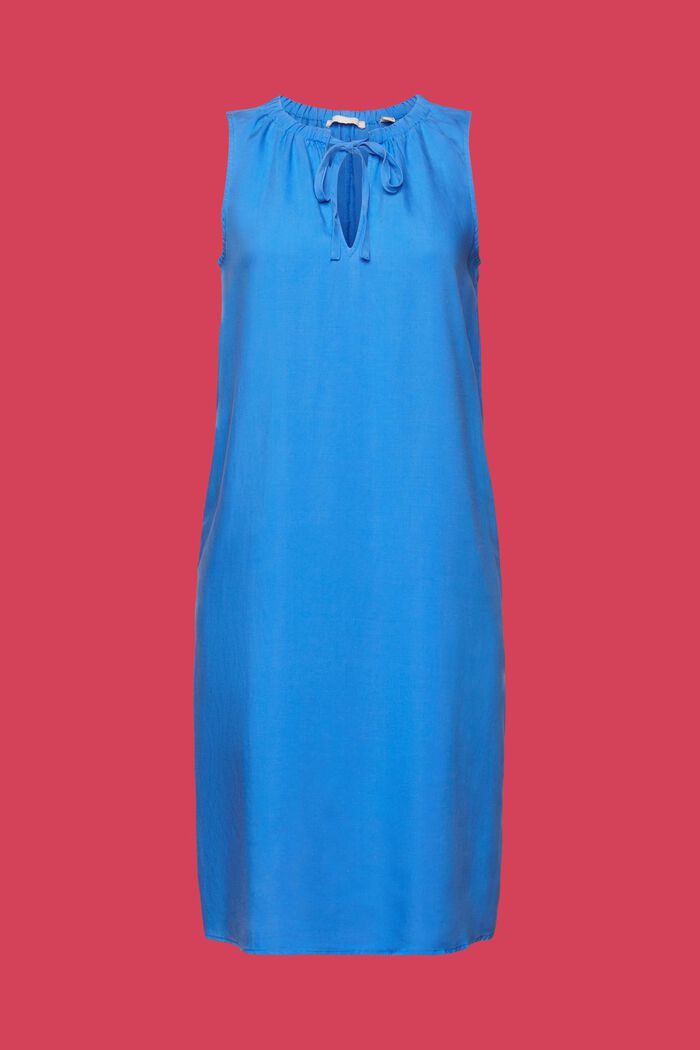 Mouwloze jurk met elastische kraag, BRIGHT BLUE, detail image number 6