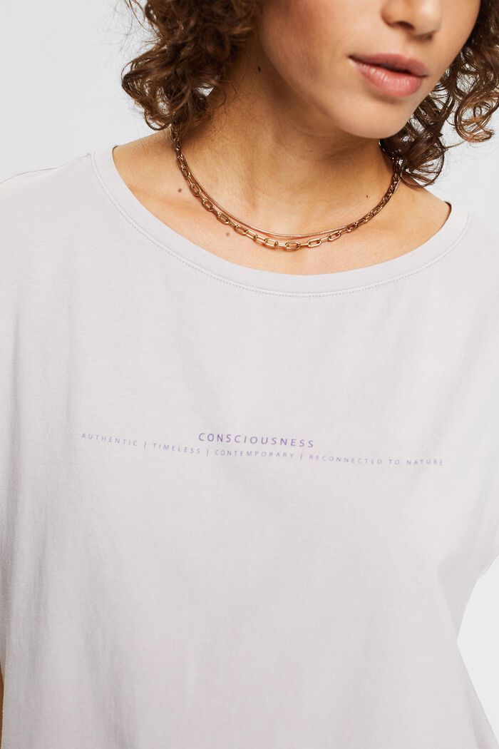 EarthColors® T-shirt met conscious-print, LAVENDER, detail image number 2