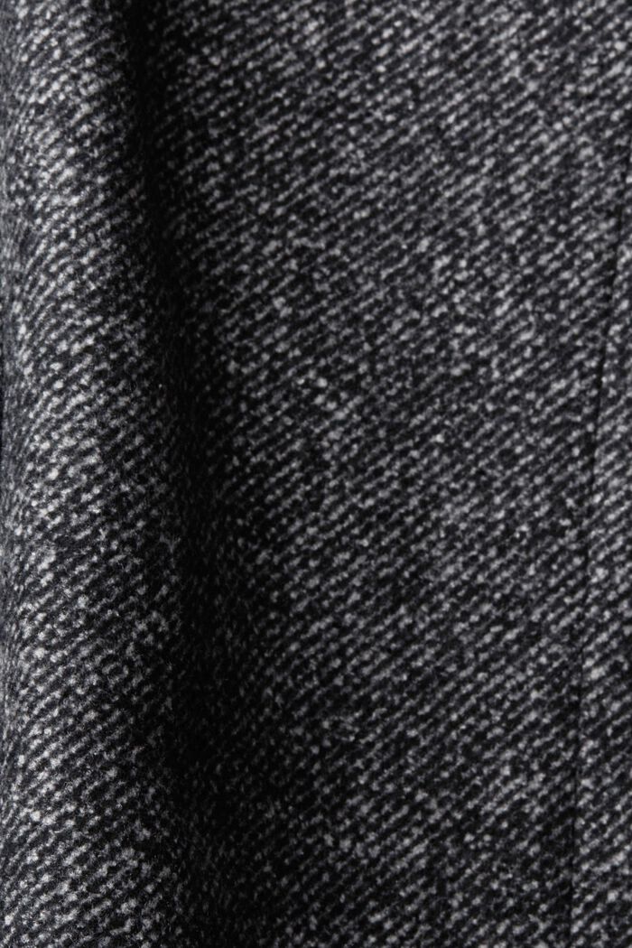 Gevoerde jas van een wolmix met een uitneembare voering, ANTHRACITE, detail image number 4