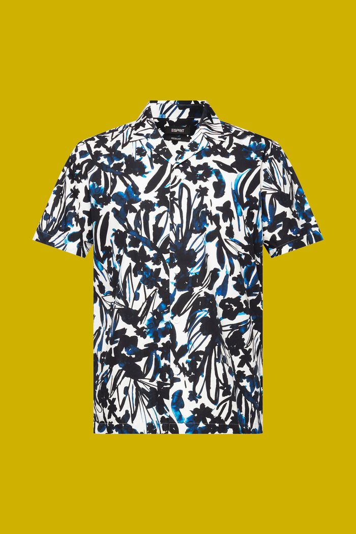 Overhemd met korte mouwen en motief, 100% katoen, NAVY, detail image number 7