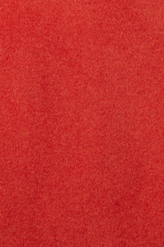 Mantel van een wolmix met dubbele knopenrij, ORANGE RED, detail image number 5