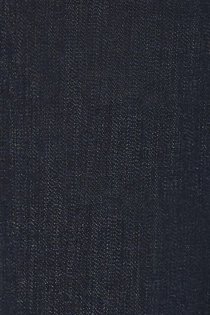 Jeans met kortere pijpen en een band over de buik, DARK WASHED, detail image number 3
