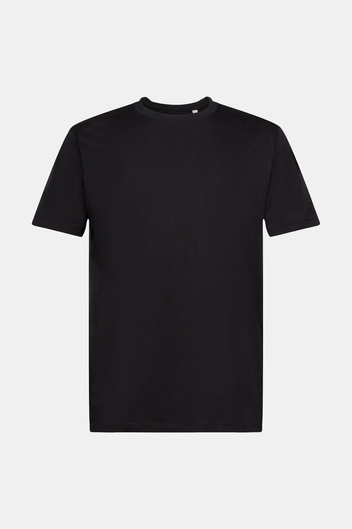 T-shirt van jersey met ronde hals, BLACK, detail image number 6