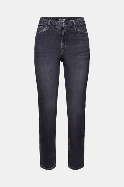 Retro-jeans met hoge taille en slanke pijpen