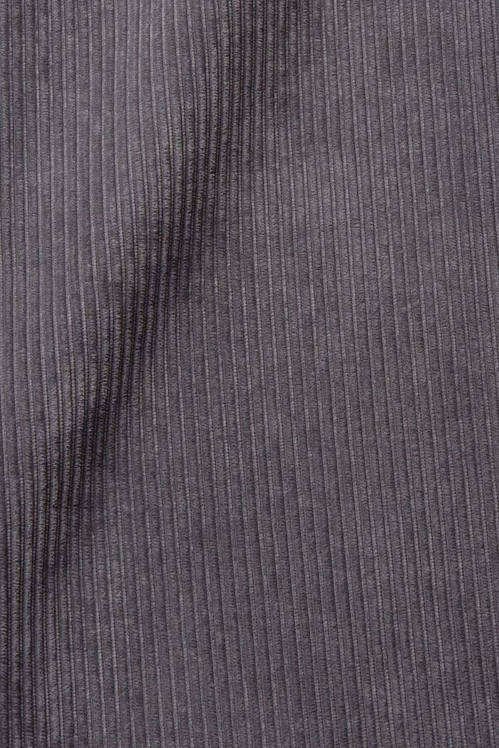 High-rise corduroy broek met wijde pijpen, ANTHRACITE, detail image number 4
