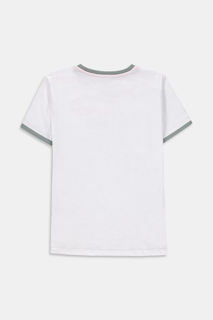 T-shirt met grafische print, 100% katoen, WHITE, detail image number 1