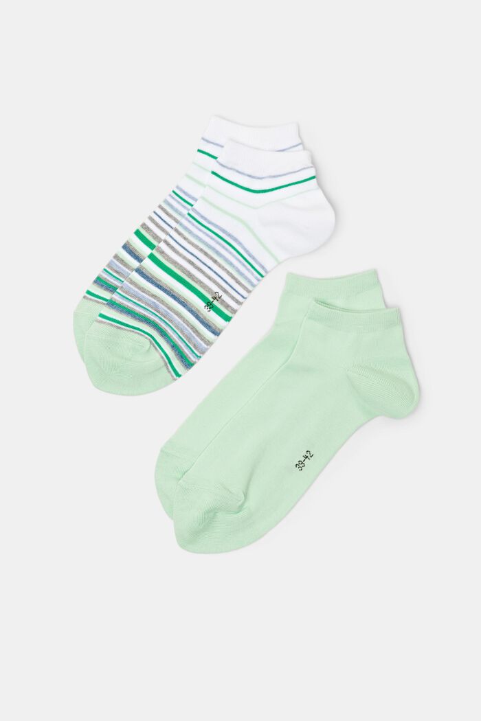 Sneaker socks, GREEN/OFF WHITE, detail image number 0