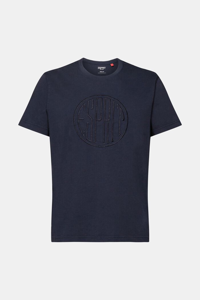 T-shirt met logo van stiksel, 100% cotton, NAVY, detail image number 6