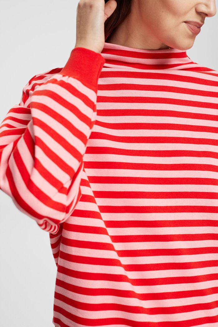 Sweatshirt met streepmotief, RED, detail image number 2