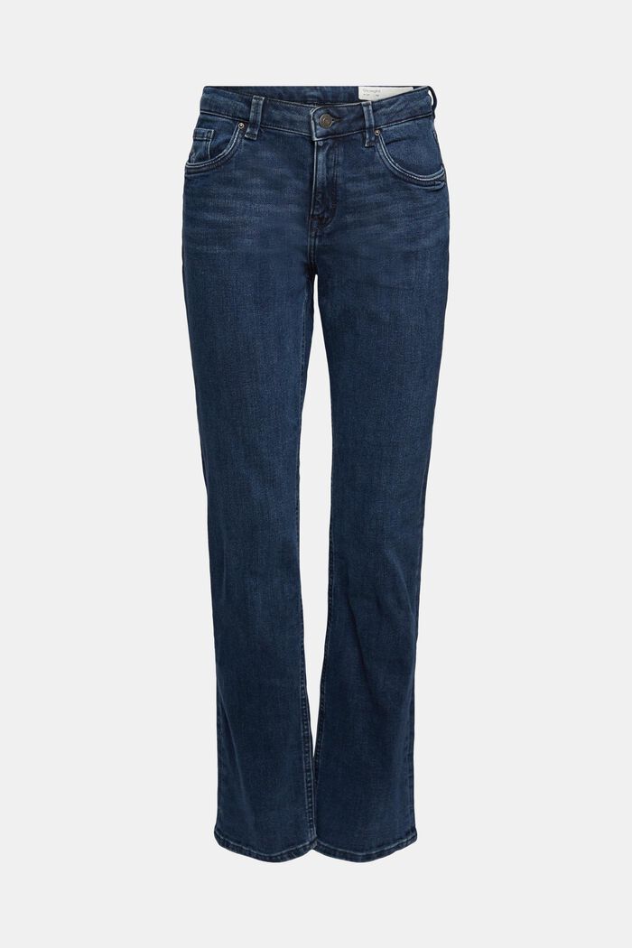 Mid-rise stretchjeans, BLUE BLACK, overview