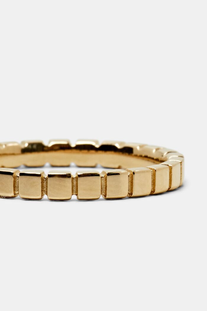 Geribde ring, sterlingzilver, GOLD, detail image number 1