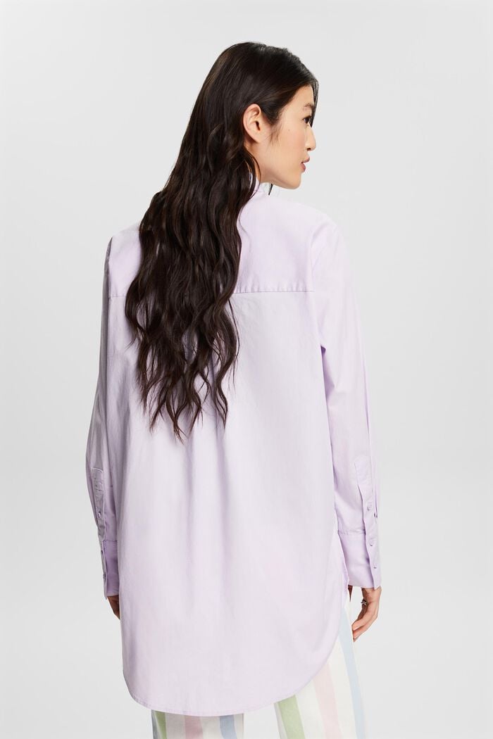 Oversized hemd van katoen-popeline, LAVENDER, detail image number 2