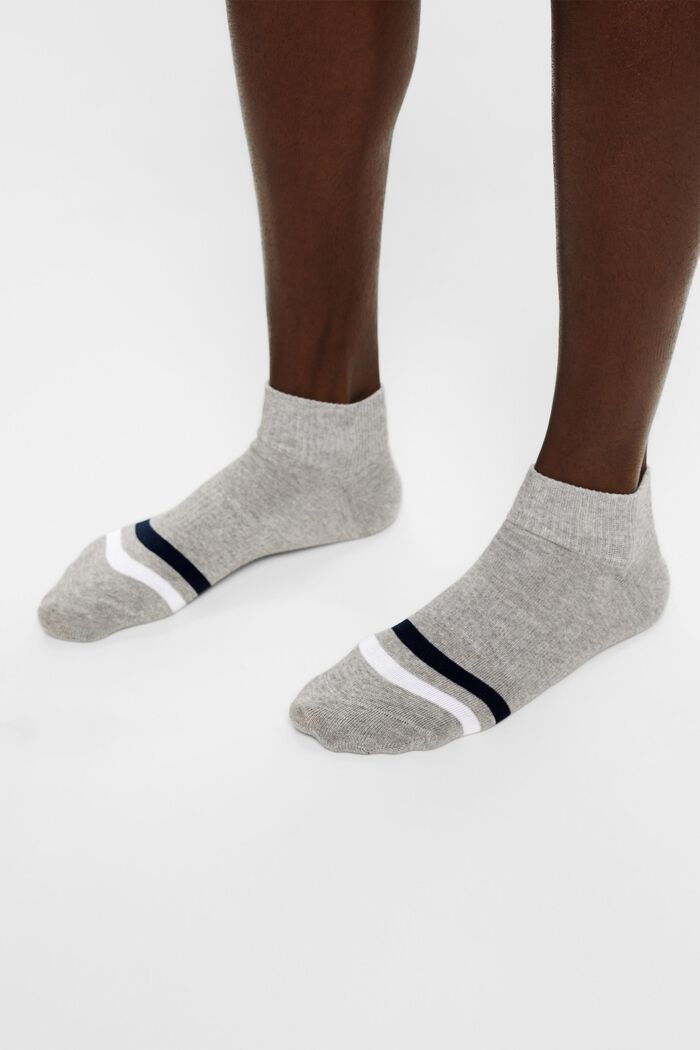 2 paar gestreepte sokken, LIGHT GREY, detail image number 1