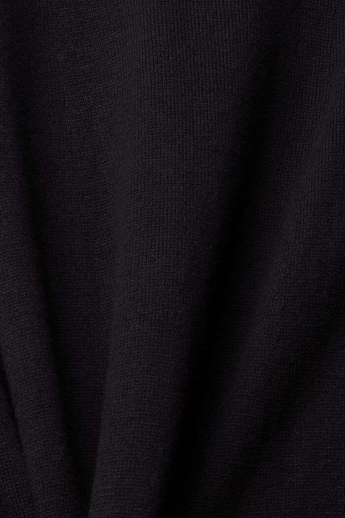 Knielange gebreide jurk, BLACK, detail image number 5