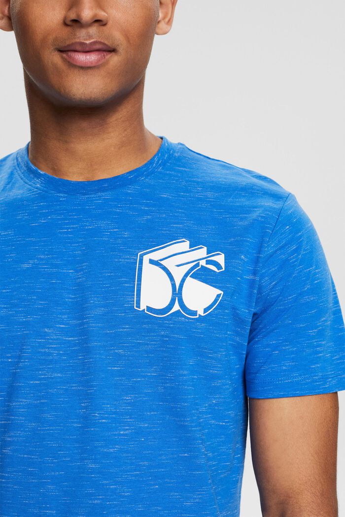 Gemêleerd jersey T-shirt met 3D-logoprint, INK, detail image number 1
