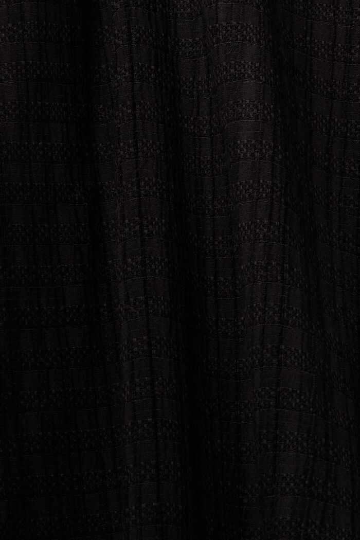 Gestructureerde midi-jurk, BLACK, detail image number 5