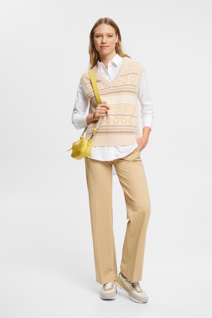 Katoenen blouse met een zak, WHITE, detail image number 1
