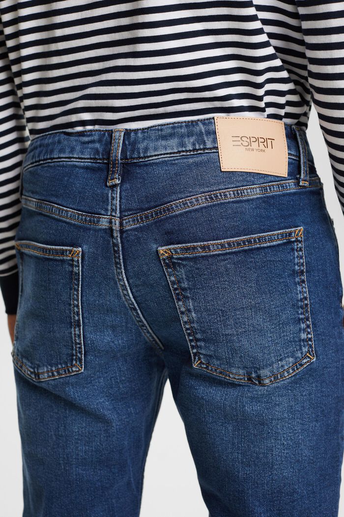 Gerecycled: straight fit jeans, BLUE MEDIUM WASHED, detail image number 4