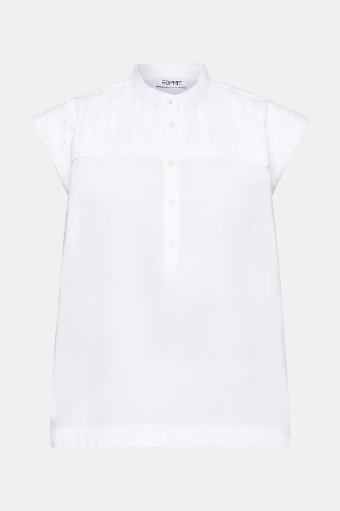Mouwloze katoenen blouse, WHITE, detail image number 6