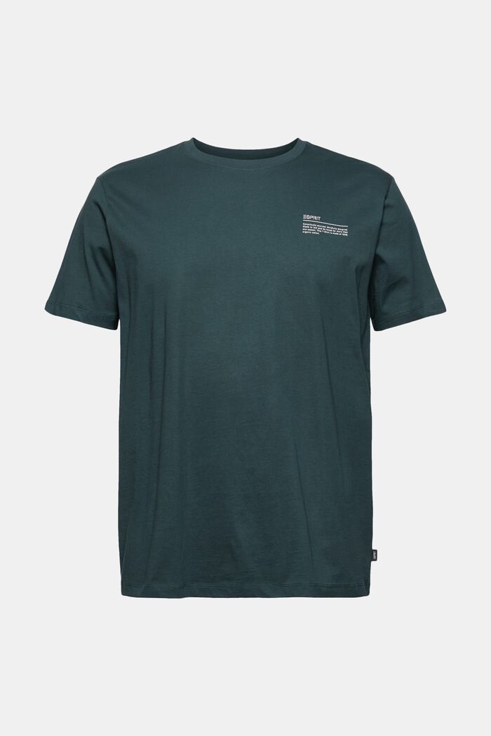 Jersey T-shirt met print, 100% biologisch katoen, TEAL BLUE, detail image number 5