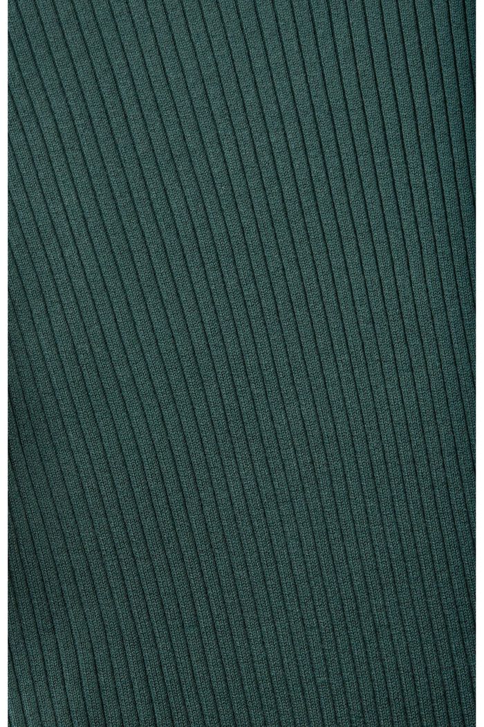 Geribde trui, DARK TEAL GREEN, detail image number 5