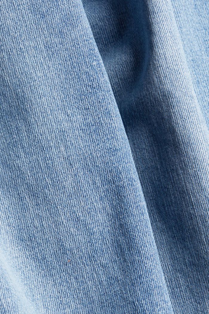 7/8-jeans van biologisch katoen met fashion fit, BLUE MEDIUM WASHED, detail image number 4