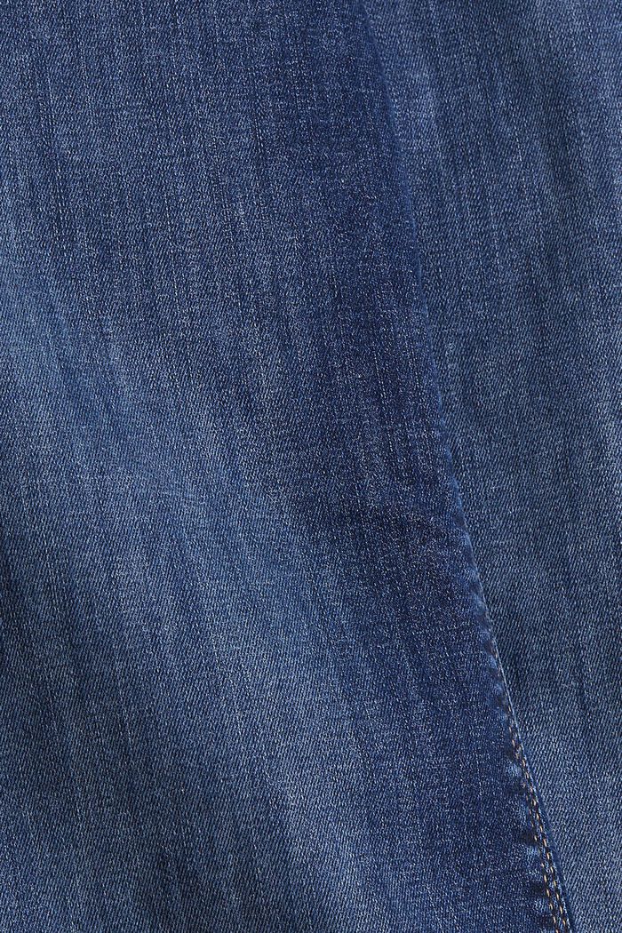 Gerecycled: stretchjeans met garment wash, BLUE DARK WASHED, detail image number 4