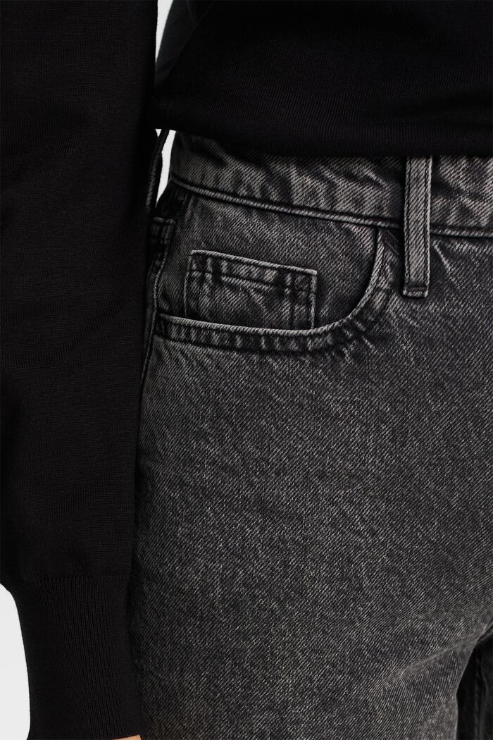 Retro jeans met hoge taille en wijde pijpen, GREY DARK WASHED, detail image number 2