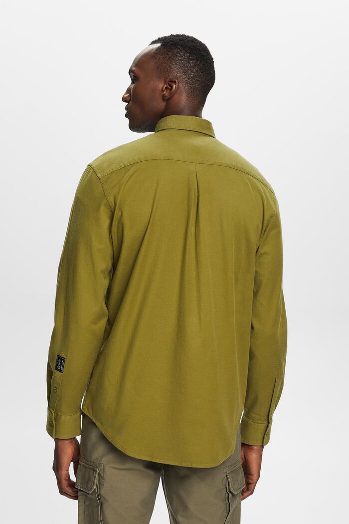 Twill regular fit-overhemd, OLIVE, detail image number 3