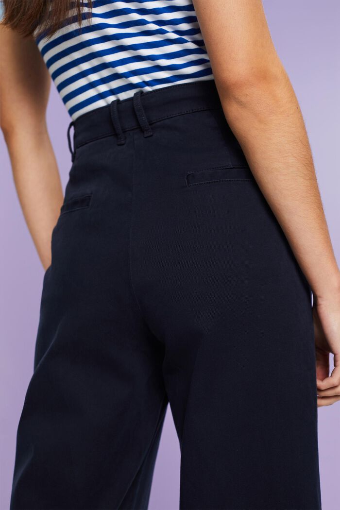 Wide fit chino met hoge taille, NAVY, detail image number 4