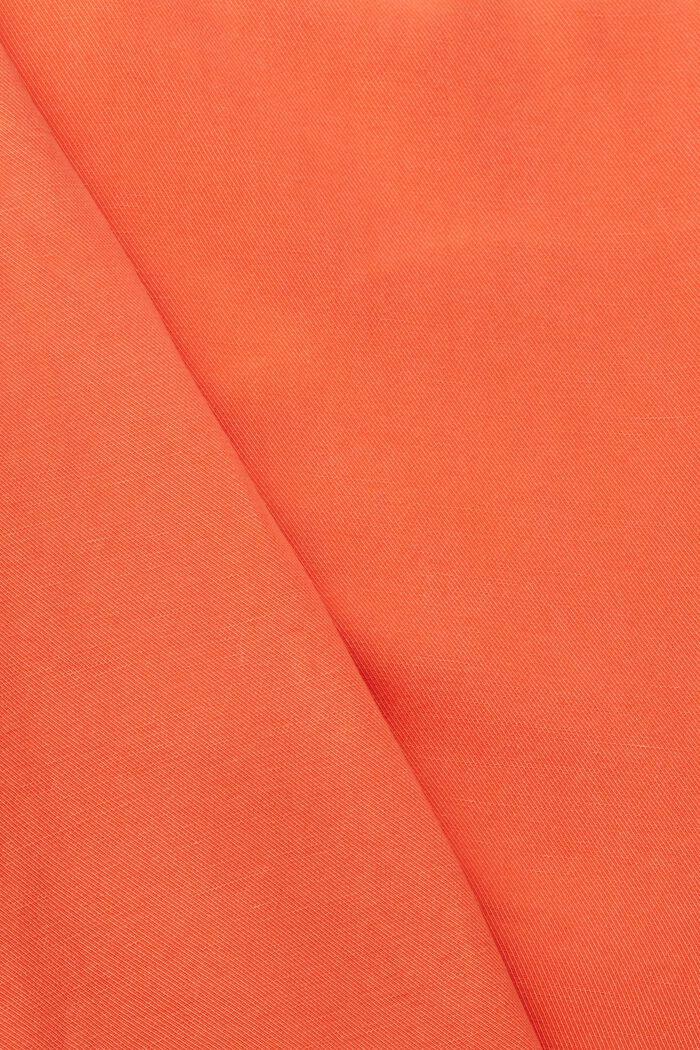 Single-breasted blazer met linnen, ORANGE RED, detail image number 5