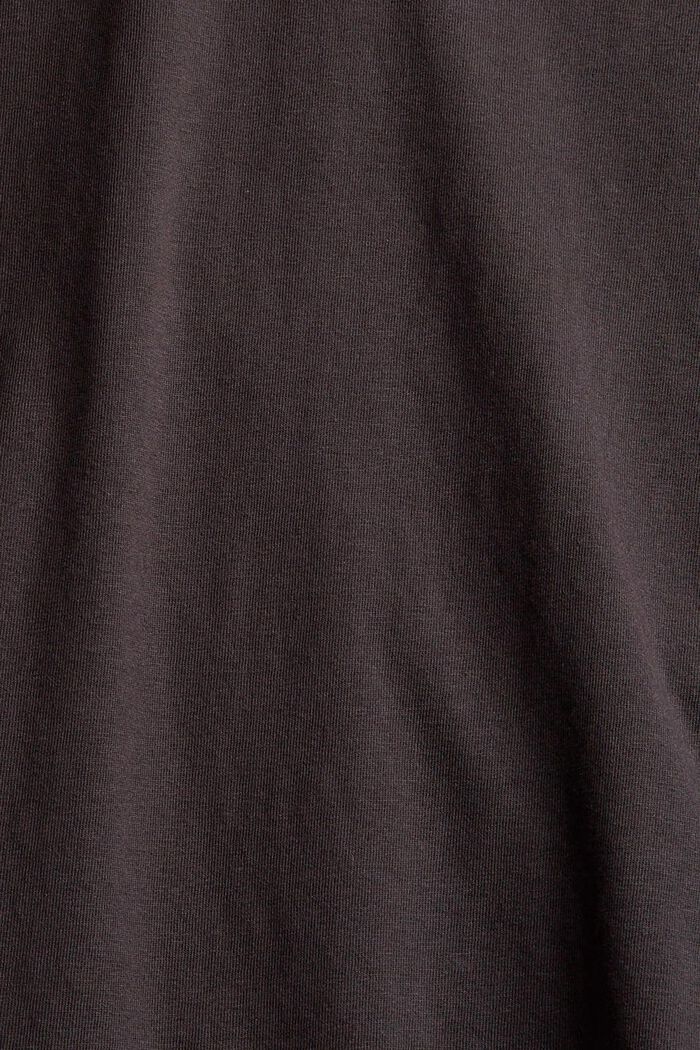 Jersey T-shirt met knoopsluiting, BLACK, detail image number 5