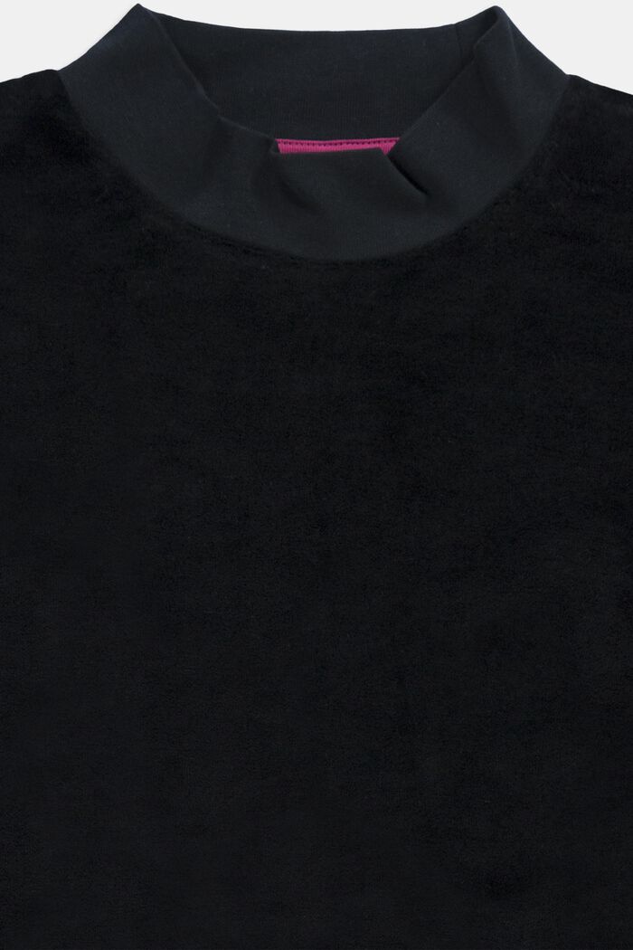 Fluwelen sweatshirt, BLACK, detail image number 2