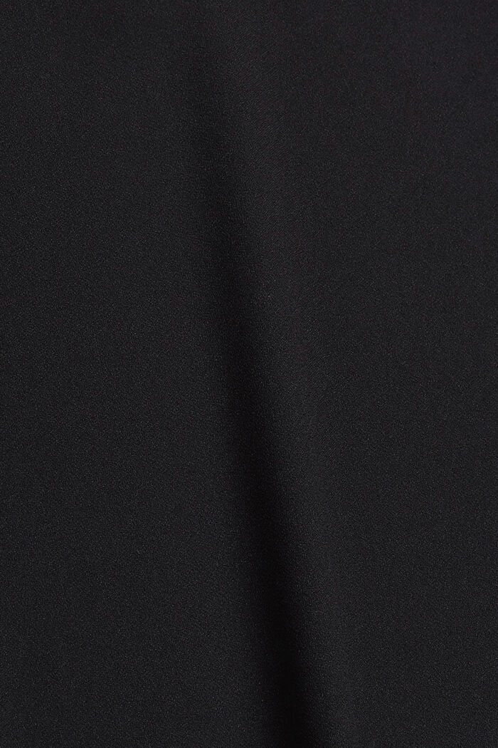Blouse met stretch en onafgewerkte randen, BLACK, detail image number 4
