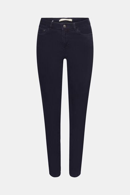Mid-rise skinny fit broek, NAVY, overview