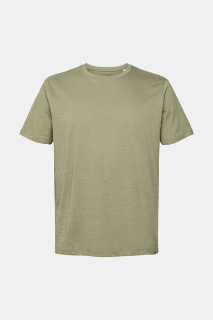 Jersey T-shirt, 100% katoen, KHAKI GREEN, overview