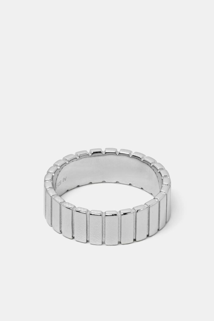 Geribde ring, sterlingzilver, SILVER, detail image number 0