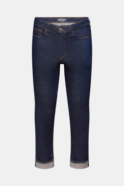 Slim fit selvedge jeans met middelhoge taille