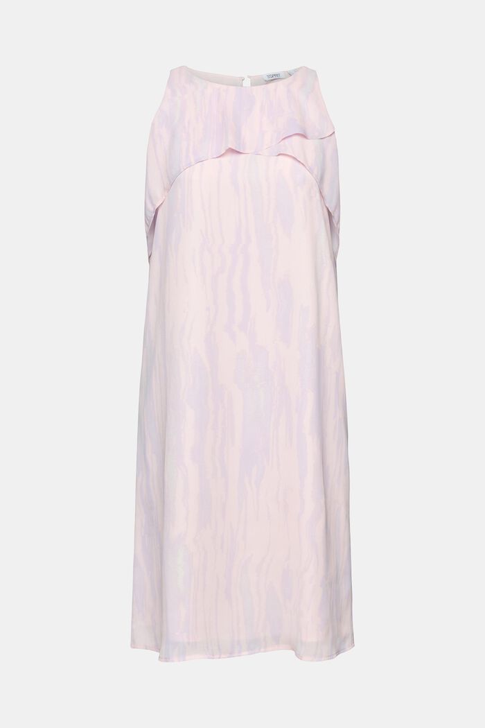 Crêpe chiffon mini-jurk met print, PASTEL PINK, detail image number 6