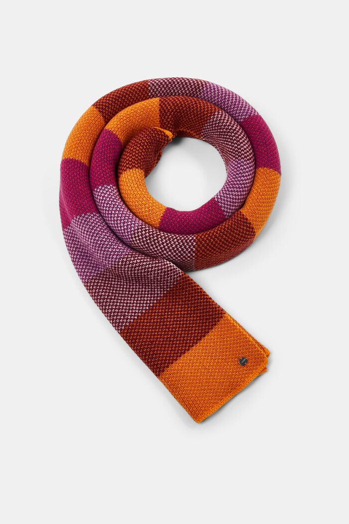 Meerkleurig gestreepte sjaal, VIOLET, detail image number 0