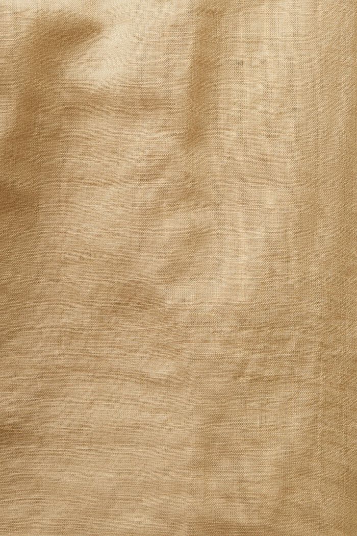 Katoen-linnen overhemdblouse, BEIGE, detail image number 5