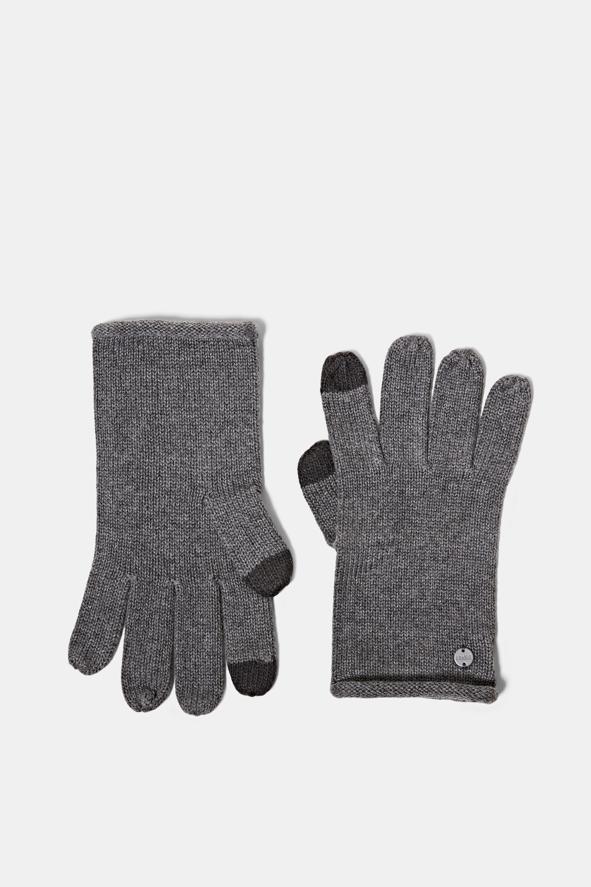 Dames Accessoires voor voor Handschoenen voor Esprit Gebreide Muts Knuffelig Fijn Gebreid in het Grijs 