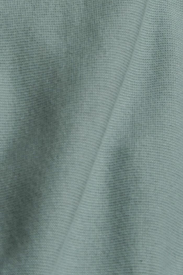 Gebreide trui van 100% biologisch katoen, DUSTY GREEN, detail image number 1