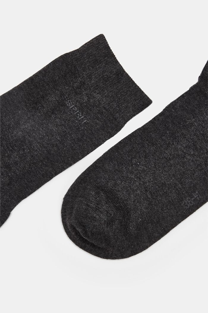 10 paar effen sokken, biologisch katoen, ANTHRACITE MELANGE, detail image number 1