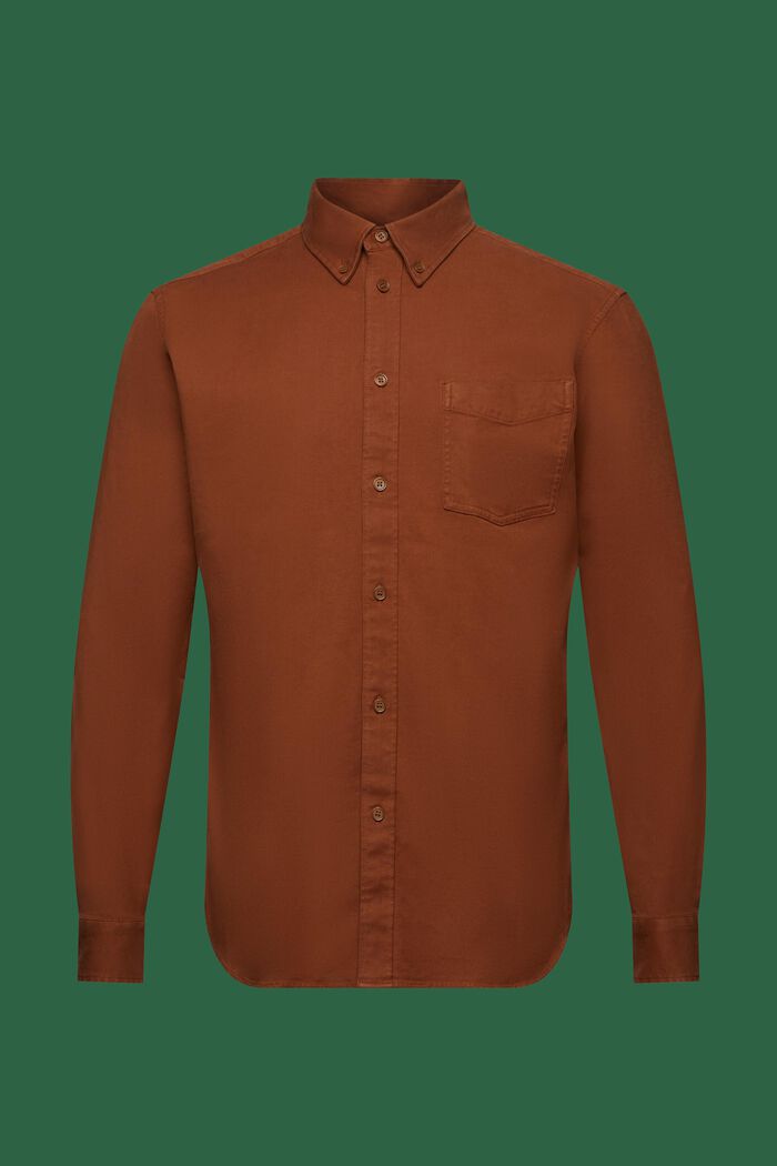 Twill regular fit-overhemd, BARK, detail image number 6