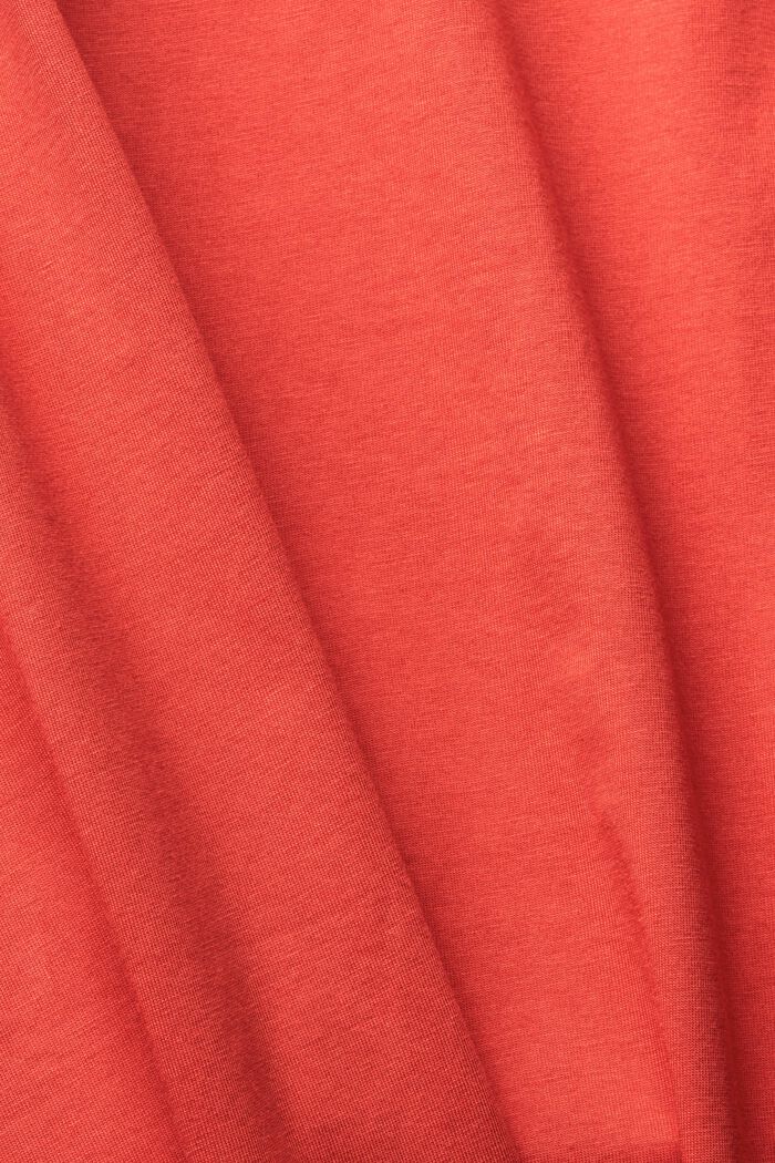 Jersey T-shirt met print, RED ORANGE, detail image number 4