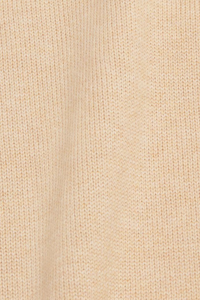 Gebreide trui van duurzaam katoen, BEIGE, detail image number 5
