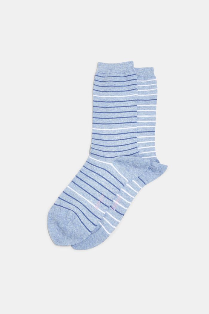 2 paar sokken van een mix met biologisch katoen, JEANS, detail image number 0