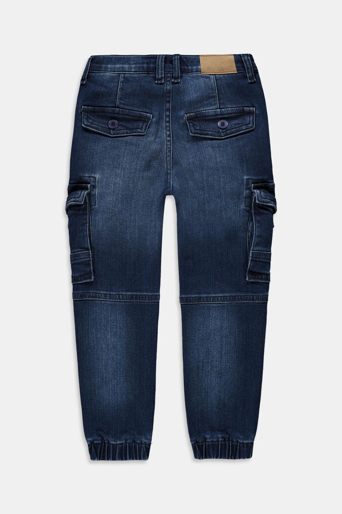Jeans in cargostijl, BLUE DARK WASHED, detail image number 0