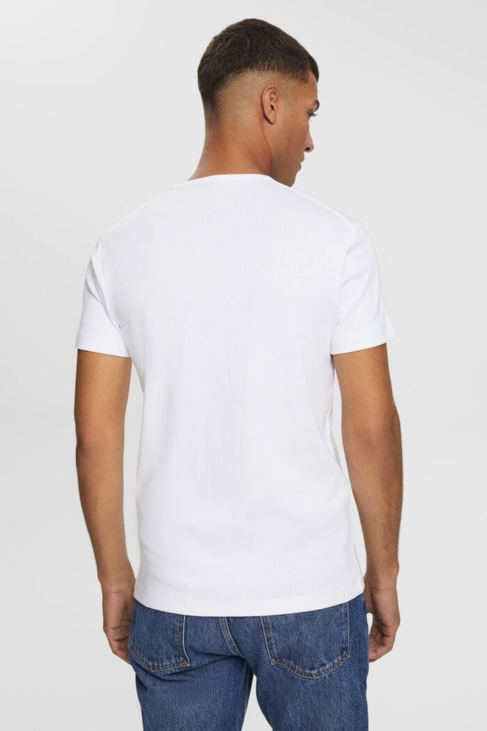 Jersey T-shirt met slim fit, WHITE, detail image number 3